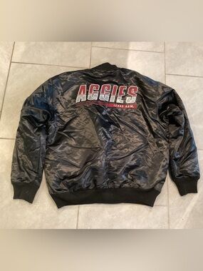 Men's Franchise Club Texas A&M Aggies Full-Snap Satin Jacket Sz XL Rare
